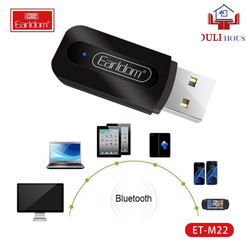 USB thu bluetooth Music + Jack âm thanh 3.5 mm, Bluetooth 2.0,  thiết kế nhỏ gọn, bắt mắt, dễ dàng kết nối hệ thống âm thanh, hàng chính hãng