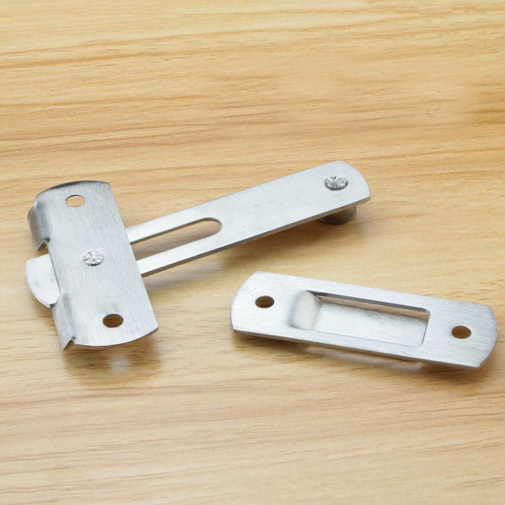 2X Gate Garden Door Shed Slide Latch Lock Screws Heavy Duty Stainless Steel