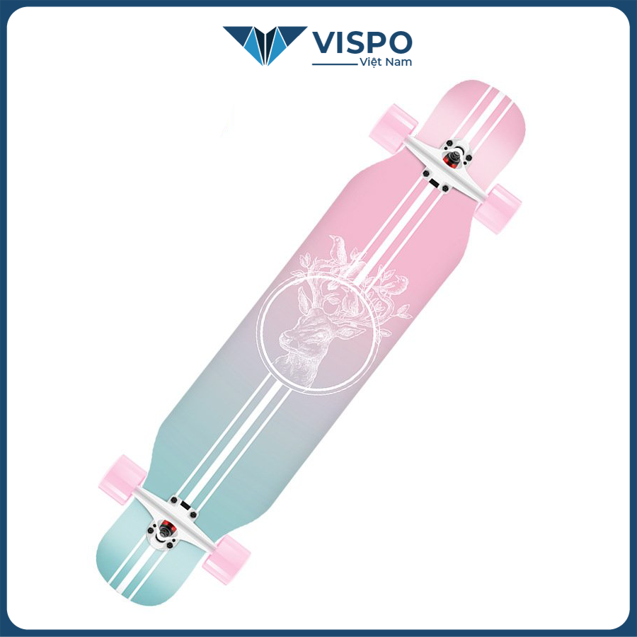 Ván Trượt Skateboard - Ván Trượt Dài Longboard, dancing dành cho Thanh Thiếu Niên Trượt Biểu Diễn, Trượt Đường Dài - Ván Trượt Gỗ 107cm (giao màu ngẫu nhiên)