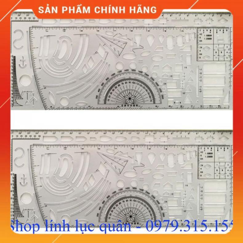 Thước chỉ huy tham mưu trắng 28x11.5cm