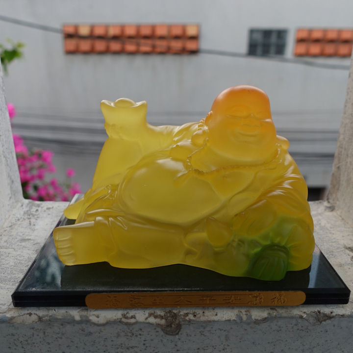 Tượng Phật Di Lạc trang trí Ô tô bàn làm việc phong thủy - T056