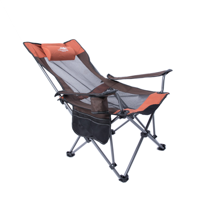 Ghế câu cá, ghế dã ngoại xếp gọn M5035 khung thép không gỉ chắc chắn, chất vải Oxford và lưới chịu lực cường độ cao, ghế xếp du lịch, ghế ngủ thư giãn ngoài trời
