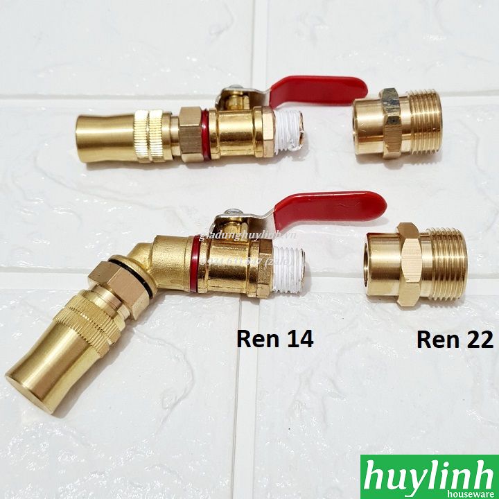 Đầu béc xịt rửa máy lạnh điều hoà sử dụng cho máy rửa xe - Ren 14 và 22