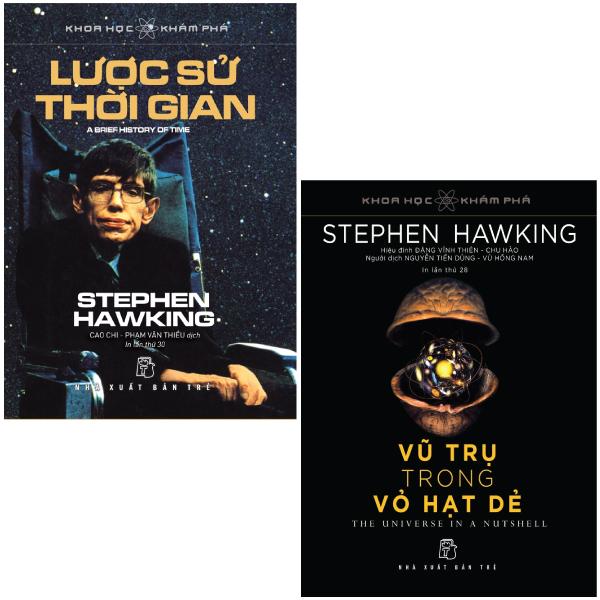 Combo Sách Lược Sử Thời Gian Và Vũ Trụ Trong Vỏ Hạt Dẻ