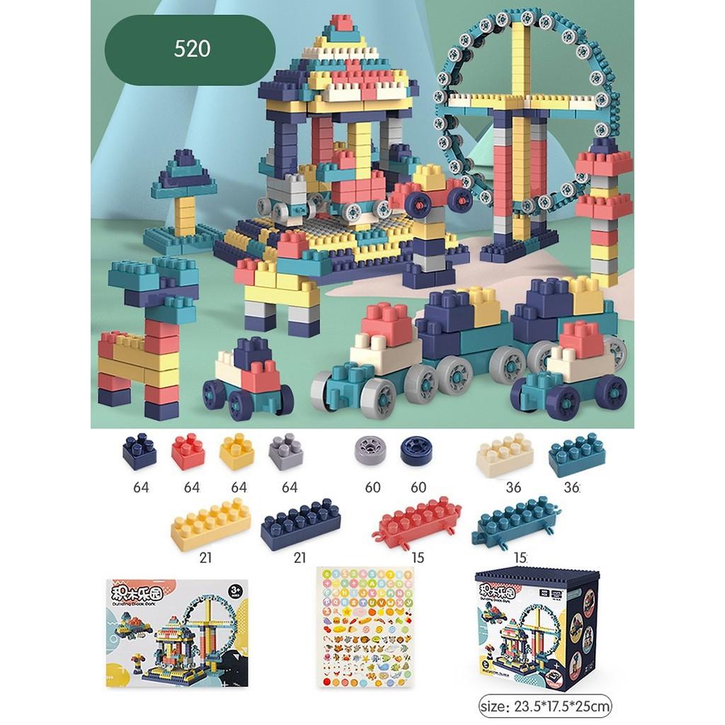 Bộ lego 520 chi tiết bộ đồ chơi lego bộ xếp hình lêgo bộ lắp ghép cho bé bộ xếp hình cho bé bộ đồ chơi bộ lego