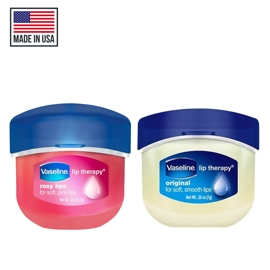 Combo 2 Son Dưỡng Môi Hồng Xinh Vaseline Lip (7g)