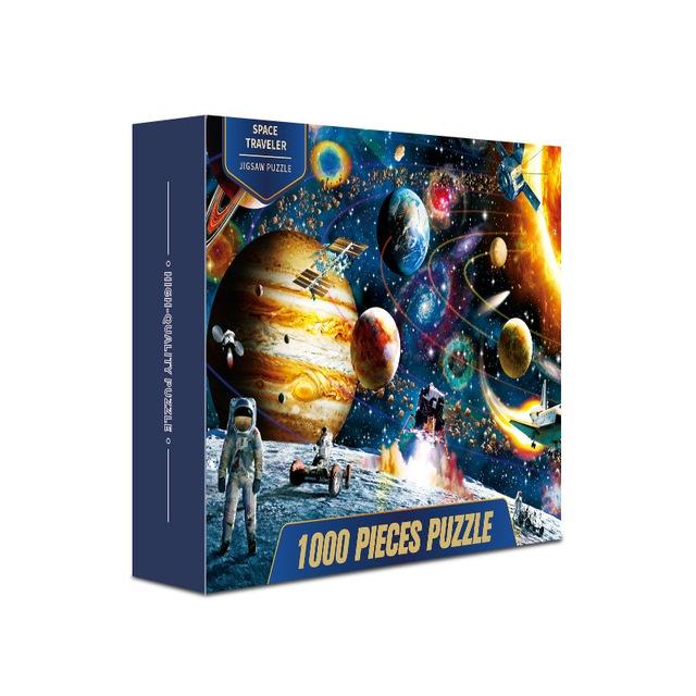 Tranh Ghép Vũ Trụ 1000 Mảnh 70x50 cm, Miếng Xếp Hình Màu Đẹp Jigsaw Puzzle Space Solar System