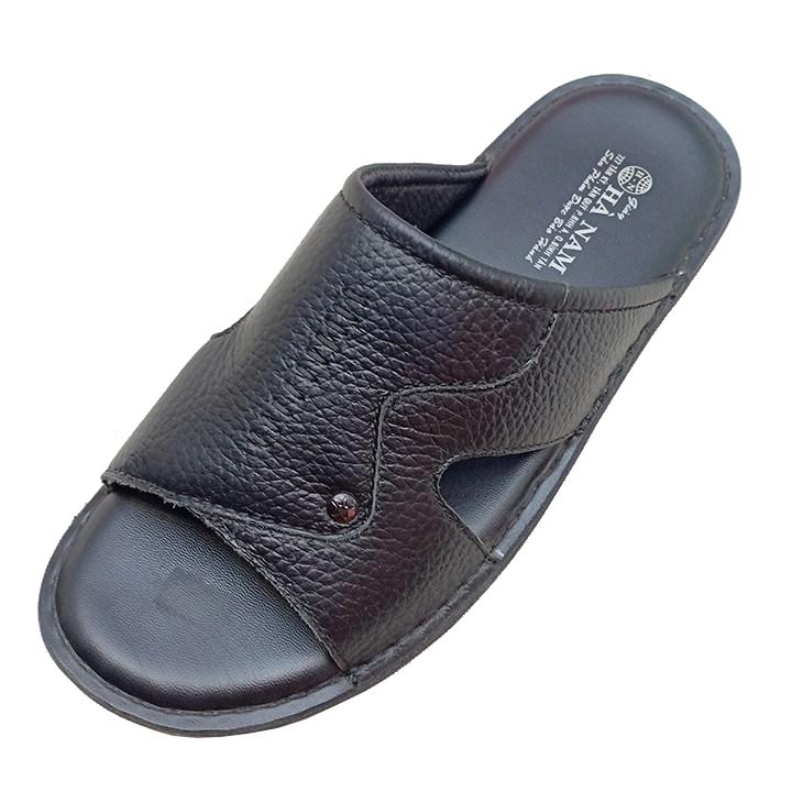 Dép Nam Quai Ngang HÀ NAM Da Bò Thật Cao Cấp DN245