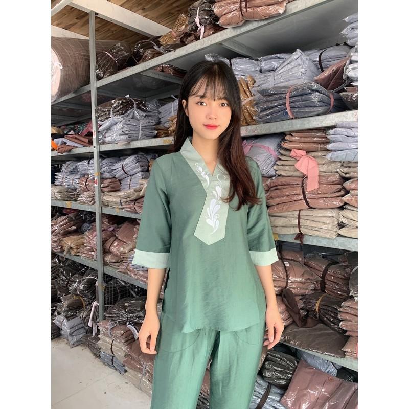 thời trang nữ, đồ lam đi chùa chất vải tơ cao cấp