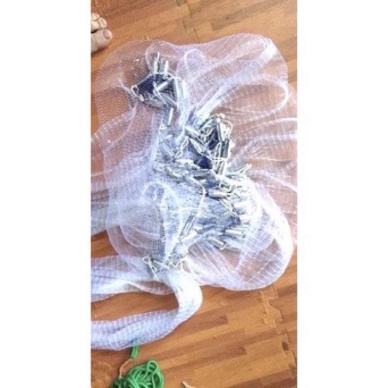 sale to hot - chài đánh cá bung 8m nặng 5kg mắt 2cm hàng loại 1 sợi cước chân chì đúc siêu bền y hình - sale - xả hàng