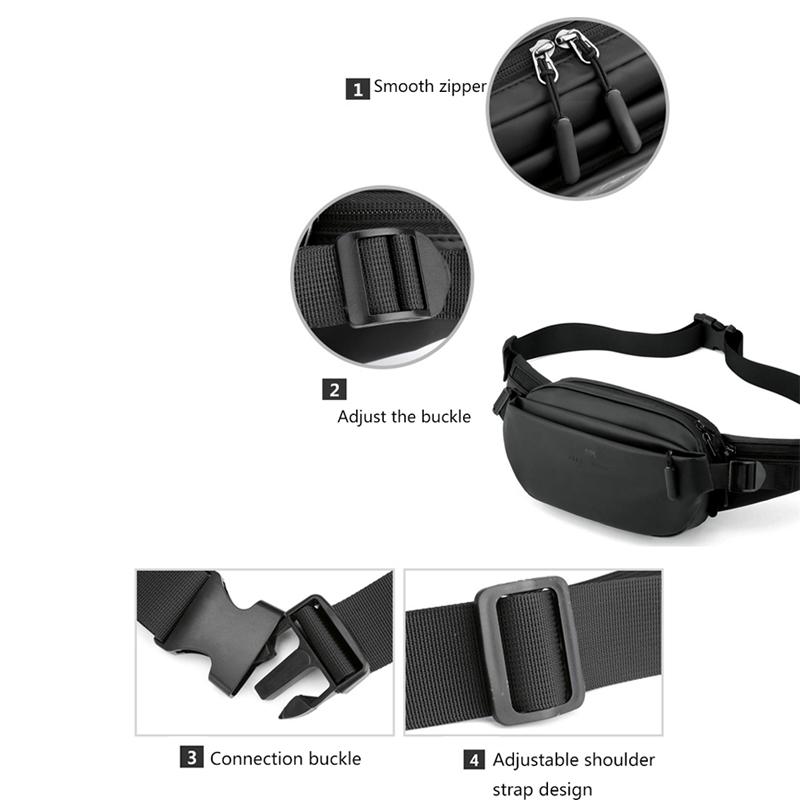 Thắt Lưng Nam Túi Thời Trang Trước Ngực Thể Thao Ngoài Trời Dây Túi Dành Cho Thiếu Niên Chống Nước Nam Túi Eo Chất Lượng Cao Fanny gói