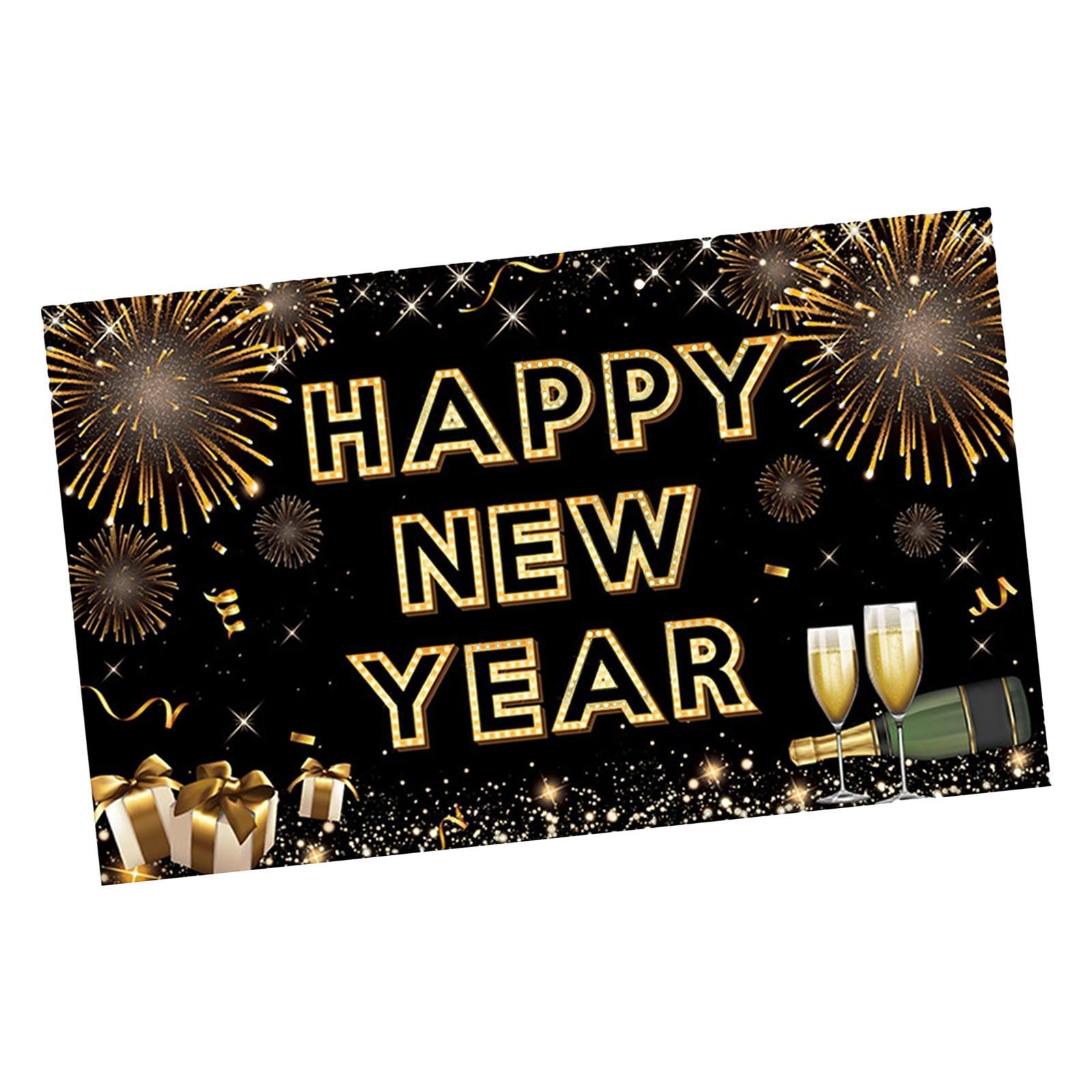 Poster Backdrop Supplies Holiday Garden Happy New Year 2023
