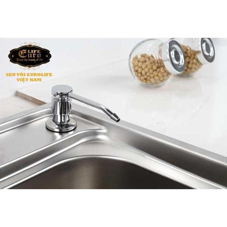 Bộ 1 chậu rửa chén Eurolife EL-C3 + 1 bình xịt nước rửa chén + 1 rổ Inox