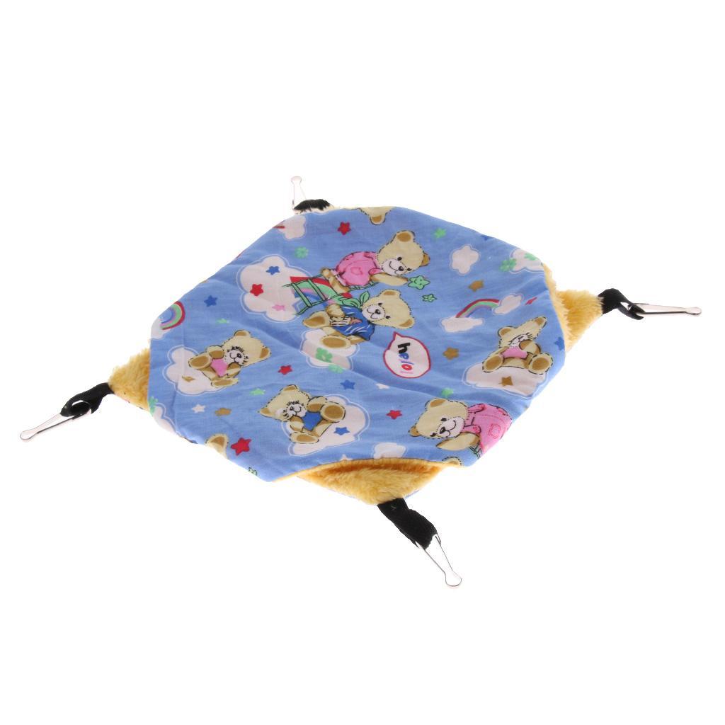 Small Animal Hammock Bed Mat Hamster Bird Cage Double Layer Hanging Bed
