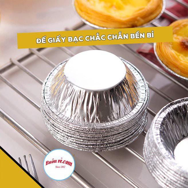 Set 100 cái Đế Bạc Làm Bánh Tart Trứng, Khuôn Làm Bánh, Khay Giấy Bạc Nướng Bánh Tiện Dụng