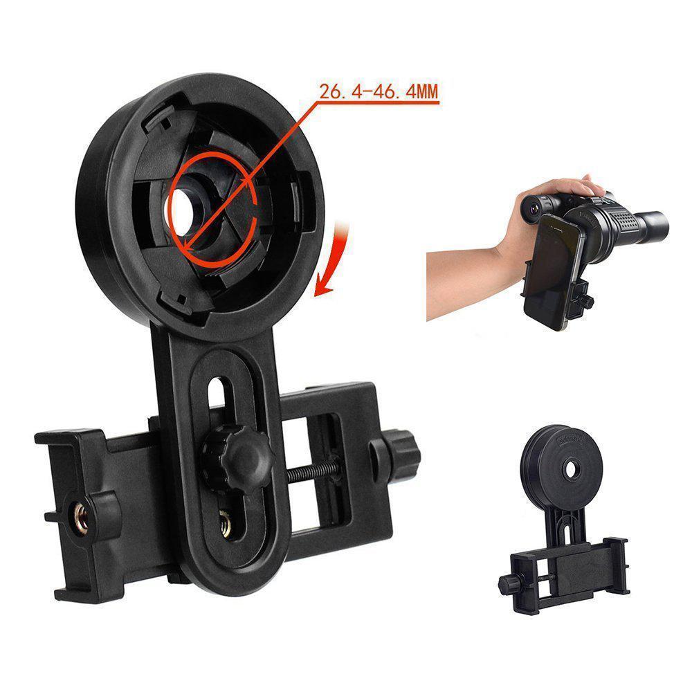 2 Pieces Universal Camera Adapter Smartphone Capturer Holder Mount Barcket for Binoculars Monocular Scopes Telescopes 26.4-46.4mm