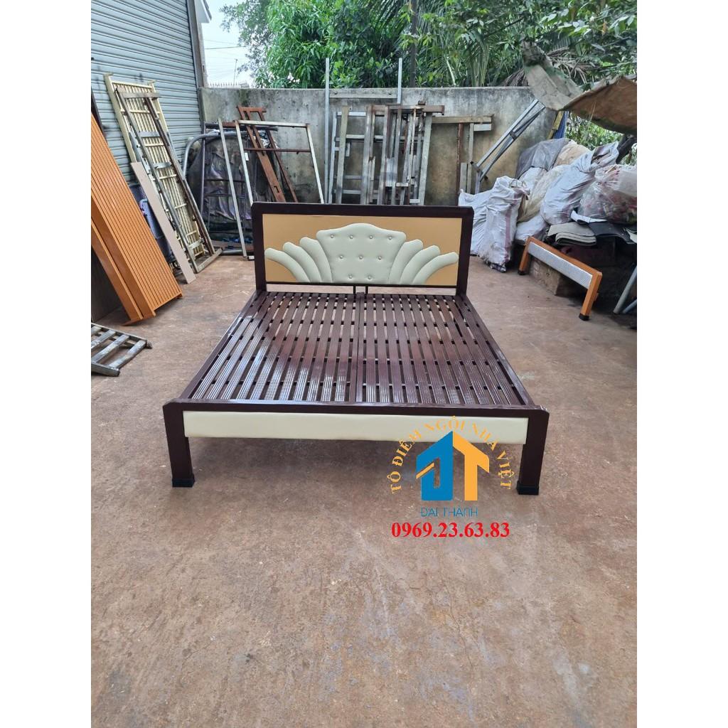 Giường sắt hộp cao cấp mẫu 107 nhiều kích thước chât liệu sơn tĩnh điện bền đẹp không rỉ