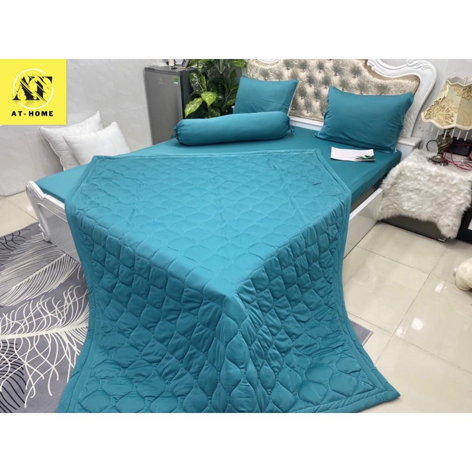 Bộ 4 Món Ga Gối Thun Mát Mềm Thun Lạnh Cao Cấp Thương hiệu LAN PHAM BEDDING - Xanh Lý