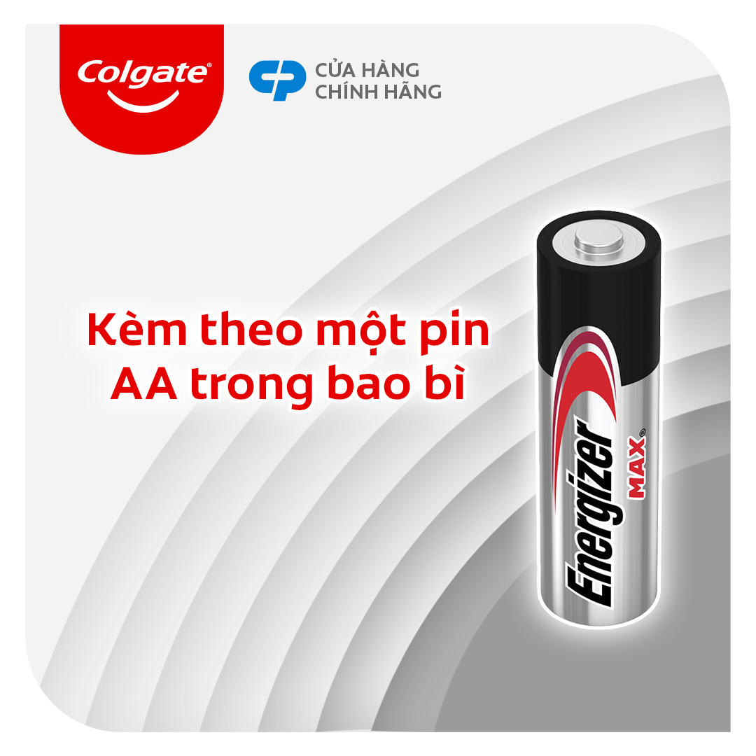 Combo Bàn chải điện Colgate Sonic 360 Charcoal với lông chải phủ than kháng khuẩn và 2 Đầu thay màu đen