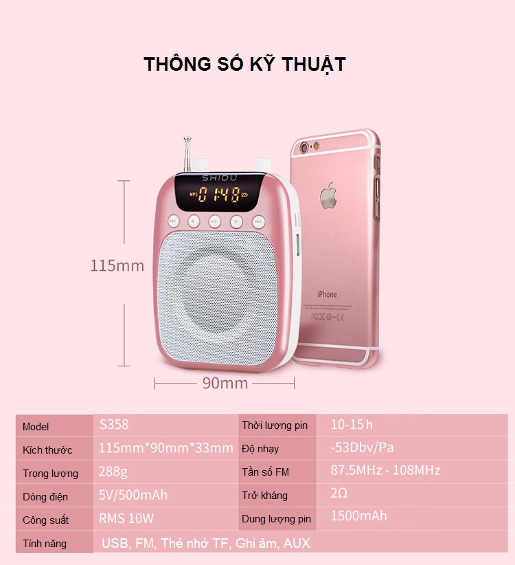 Máy trợ giảng có dây SHIDU SD-S358 AZONE