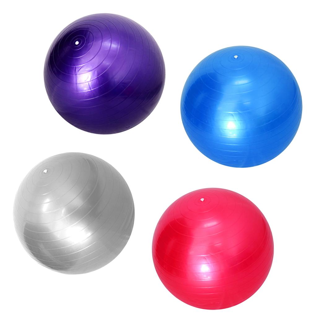 Physio Balance Yoga Fitness Gym ANTI-BURST BALL Exercise 45cm Inflatable, Purple