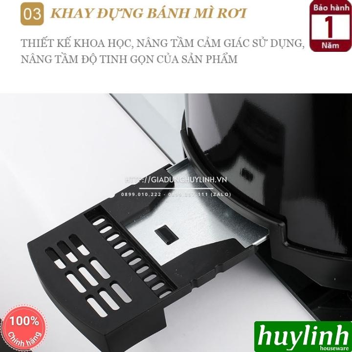 Máy nướng bánh mì sandwich 2 ngăn Tiross TS9659 - 800W - Hàng chính hãng