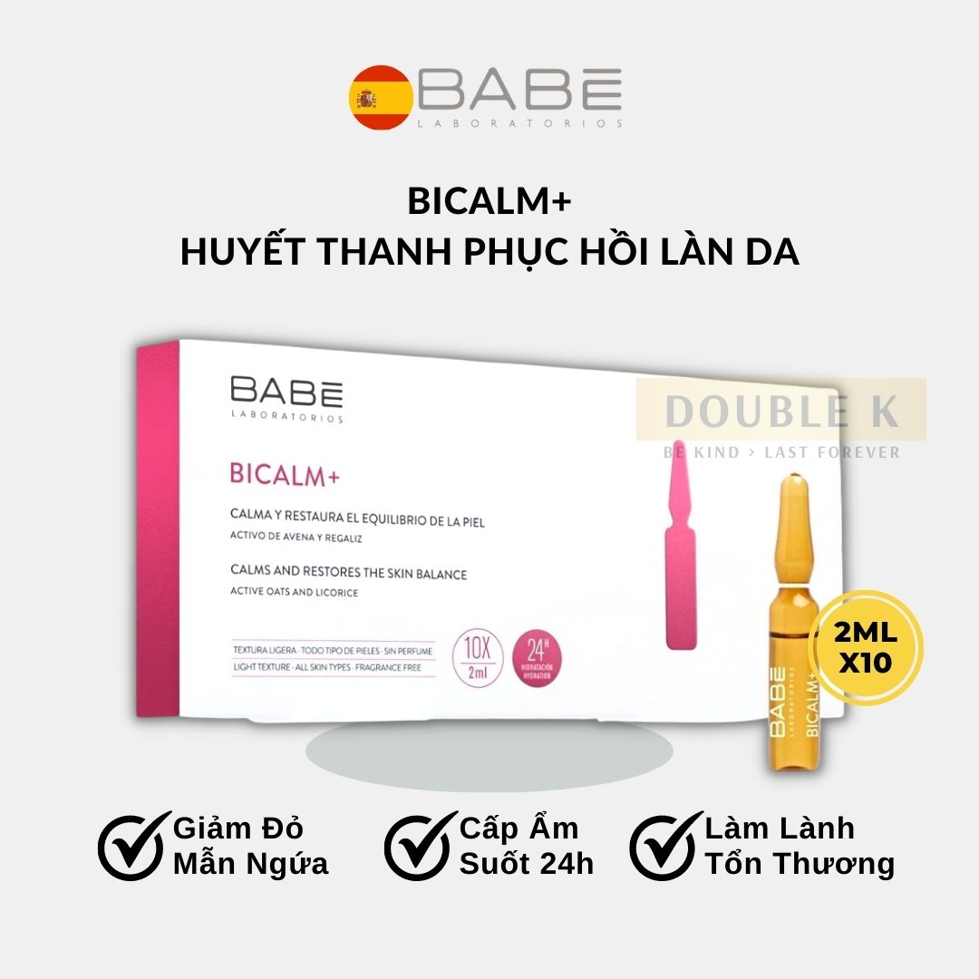 Huyết Thanh Phục Hồi Da BABE BiCalm+ - Làm Dịu Làn Da, Ngừa Kích Ứng - Double K