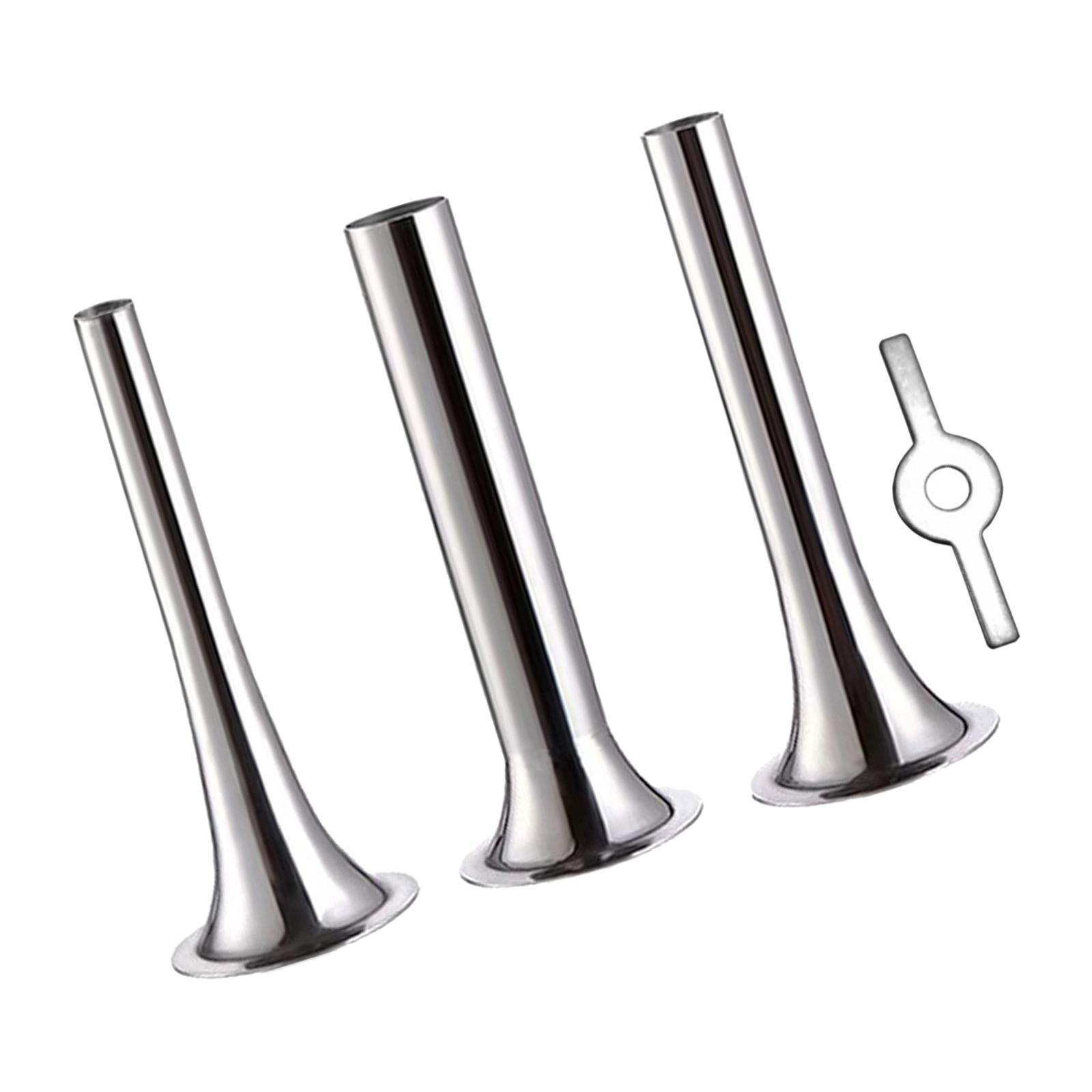 3x Funnels Attachment Sausage Stuffer Kit Sausage Maker Tube for Kitchen