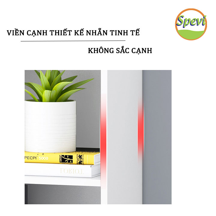 Tủ Kệ Sách Gỗ Đa Tầng 4 Chân Cao Cấp FIVO Mẫu FB60 Nội Thất Lắp Ráp Đơn Giản, Nhiều Ngăn Rộng Rãi (Có Kèm Tấm Lưng)