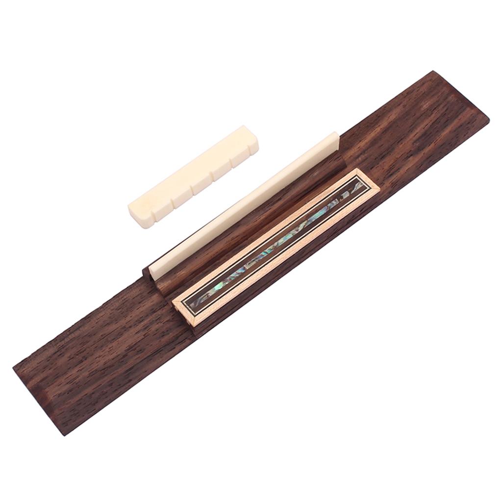 Sunnimix Gỗ Hồng Sắc Guitar Cầu Với Hạt Yên Ngựa Cho Đàn Acoustic Guitar Cổ Điển Phần