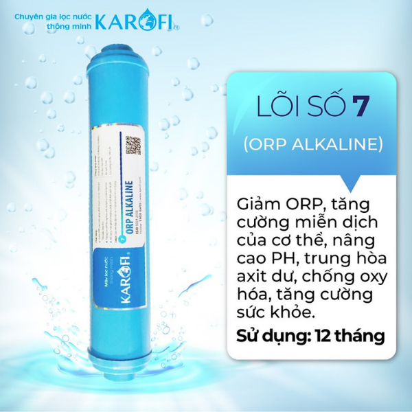 LÕI LỌC KAROFI SỐ 7 - LÕI ORP ALKALINE - Hàng Chính Hãng