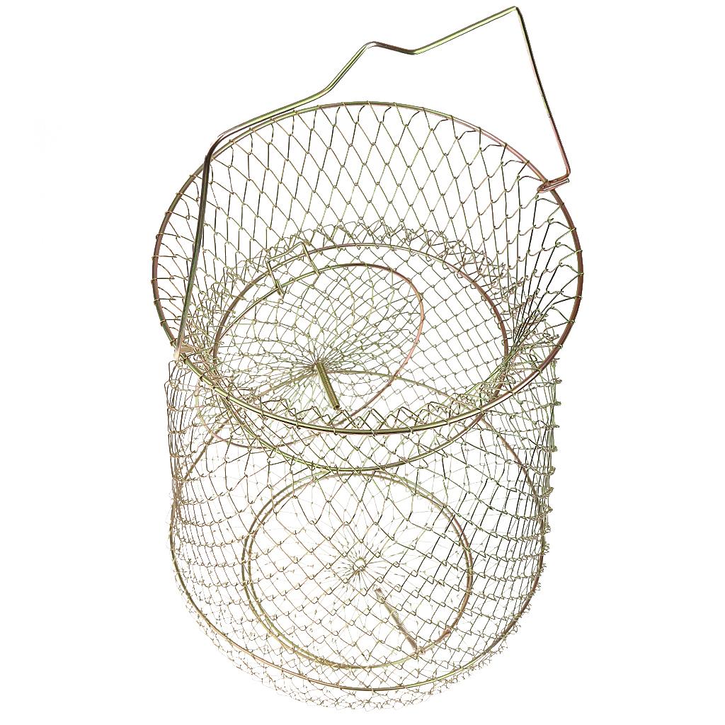 Collapsible Steel Wire Fish Basket Shrimp Crab Cage