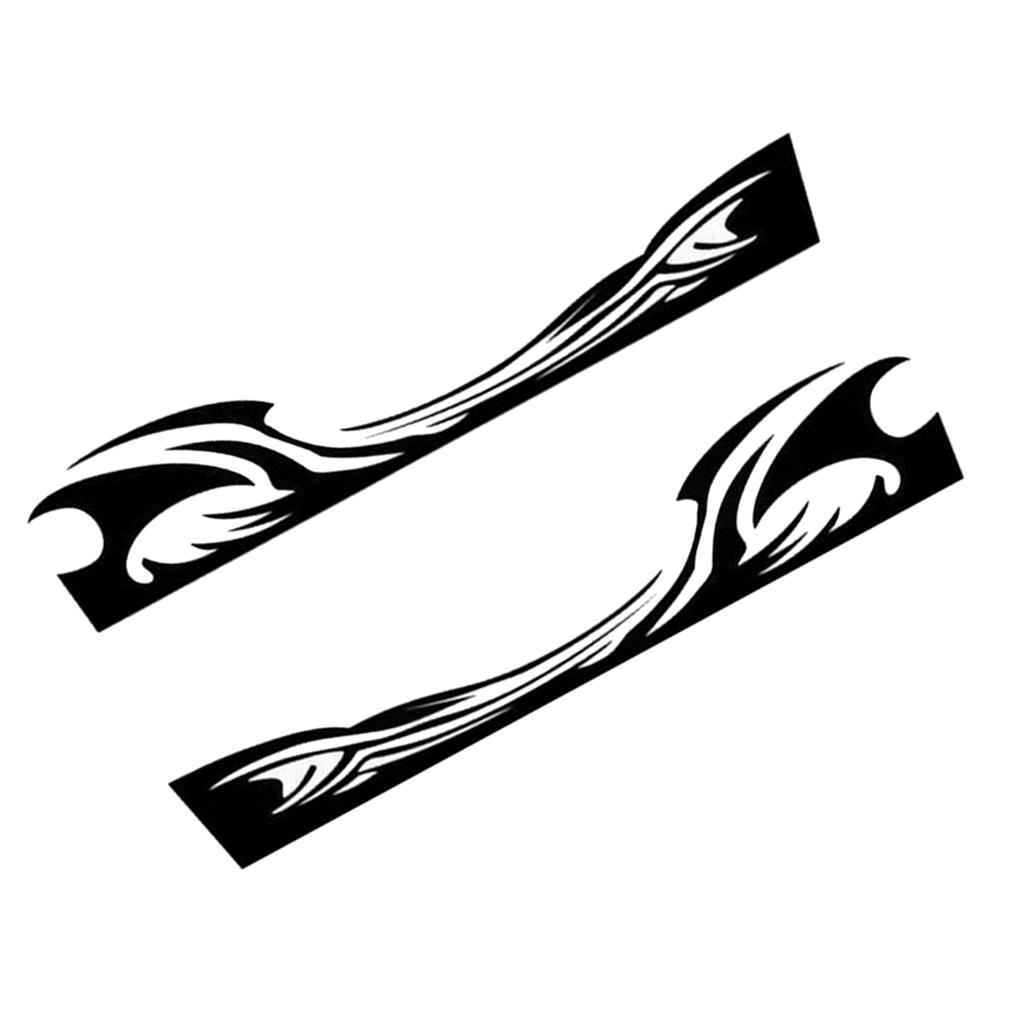 2pcs Car Rear View Side Mirror Body Stripe Vinyl Sticker DIY Graphic