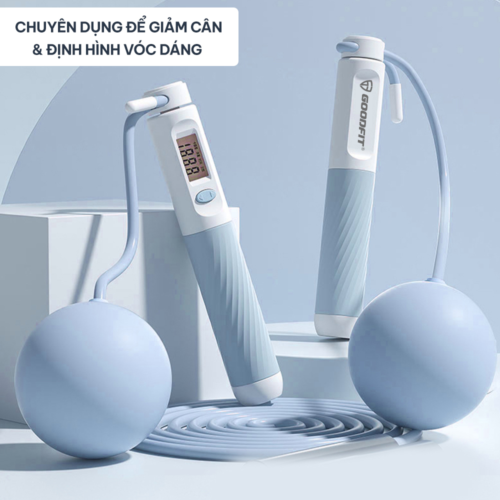 Dây nhảy không dây, dây nhảy thể dục đếm số tự động chính hãng GoodFit GF903JR dây nhảy thể dục tại nhà