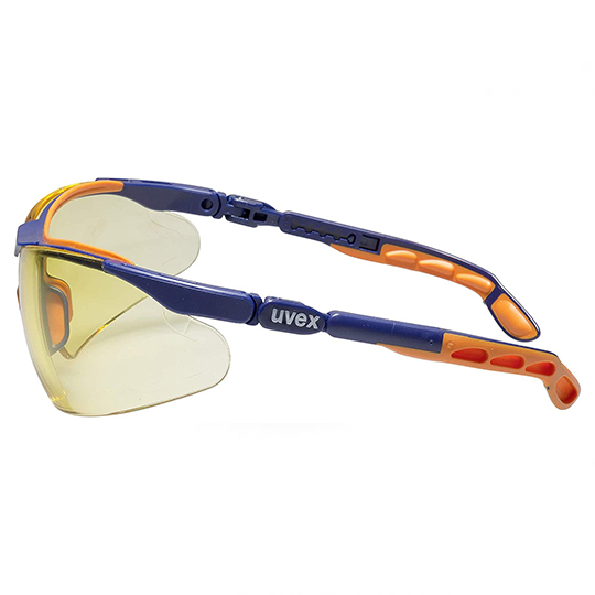 Kính Bảo Hộ Lao Động - Uvex i-vo spectacles 9160 065 - Tròng Kính: PC Clear - Tròng Kính Chống Trầy – Kính Kiểu Dáng Thể Thao - Màu Xanh/ Cam - Không Hộp Đựng