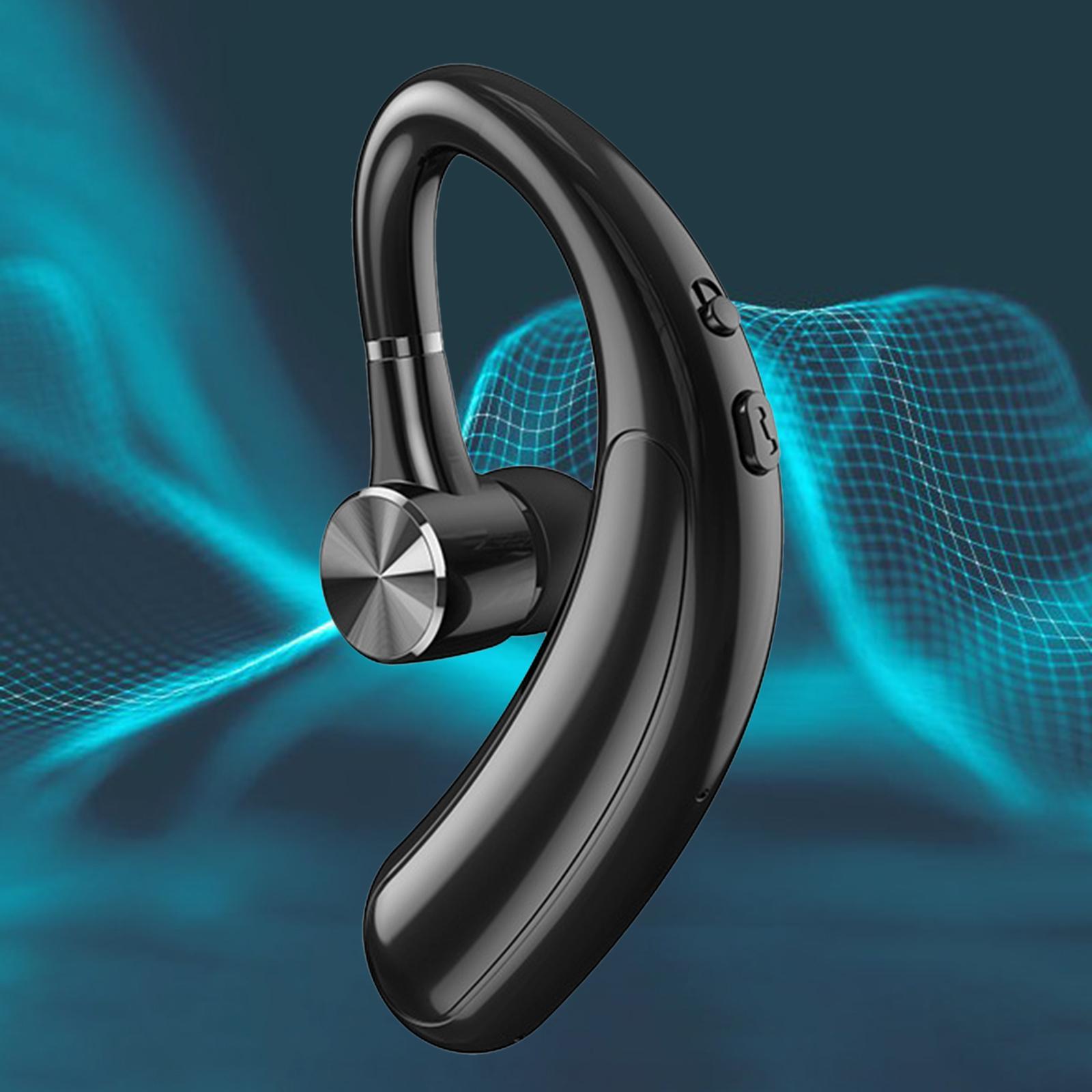 Wireless Headset Business Earphones Rechargeable Noise Cancelling Surround Ear-Hook Bluetooth Headset for Running Sports Laptop Video Music