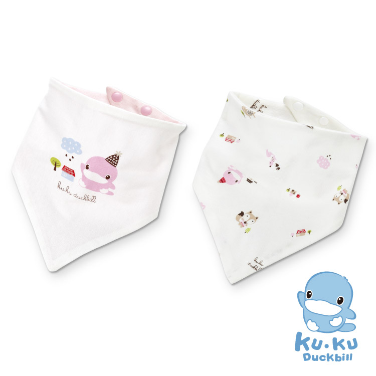 YẾM TAM GIÁC CHO BÉ BẰNG VẢI ( NÚT BẤM ) KUKU - KU2241 ( SET 2 CÁI )