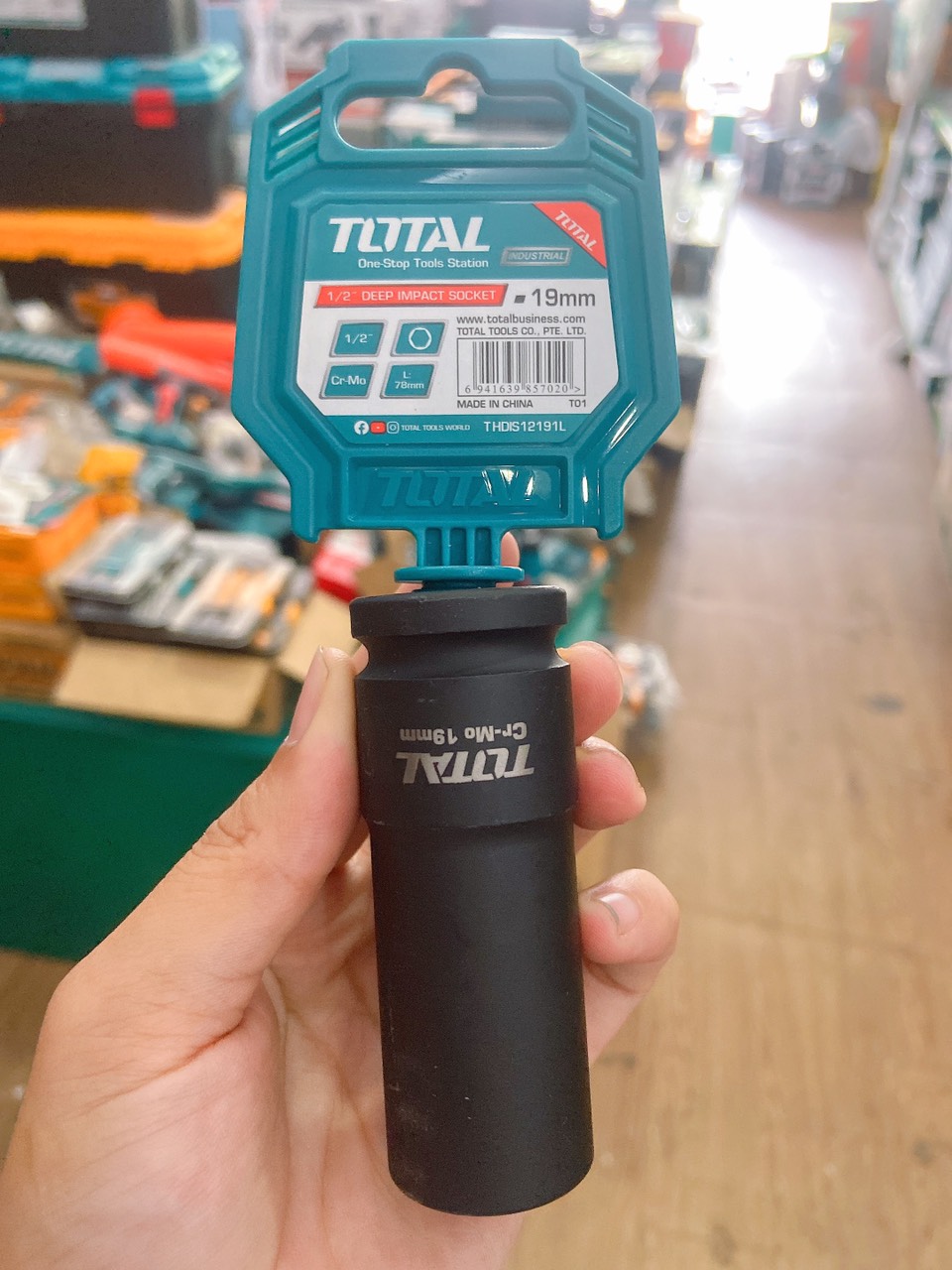 Đầu tuýp tác động sâu 1/2 inch 19mm total THDIS12191L