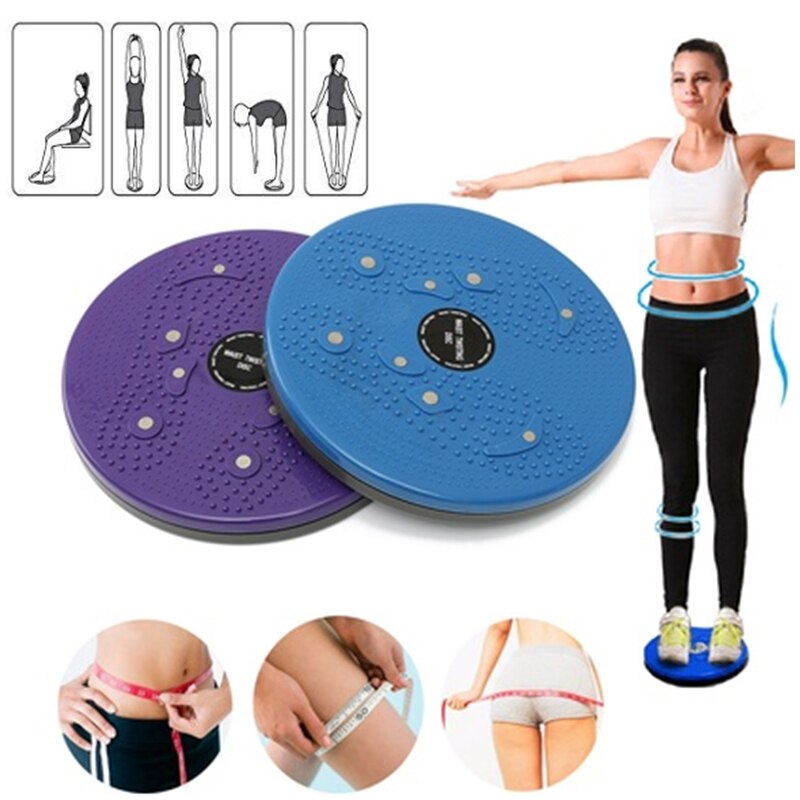 Đĩa xoay eo tập thể dục 360 độ bàn xoay tập cơ bụng cho eo thon tại nhà và phòng gym có hạt massage bàn chân