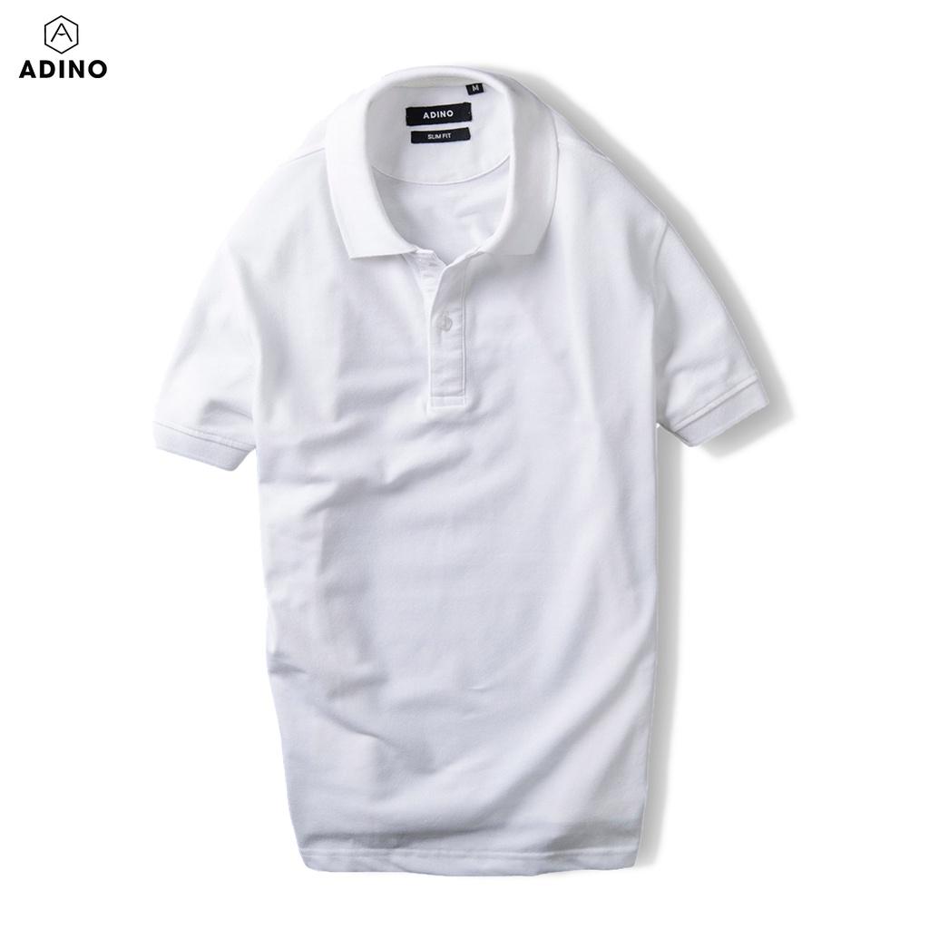 Áo polo nam ADINO 6 màu vải cotton co giãn nhẹ dáng công sở slimfit hơi ôm trẻ trung PL40-PL50