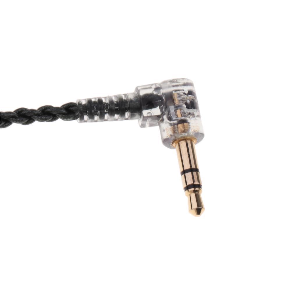 1.2M Transparent Black MMCX Upgrade Audio Cable for Shure Pin Series 535/215