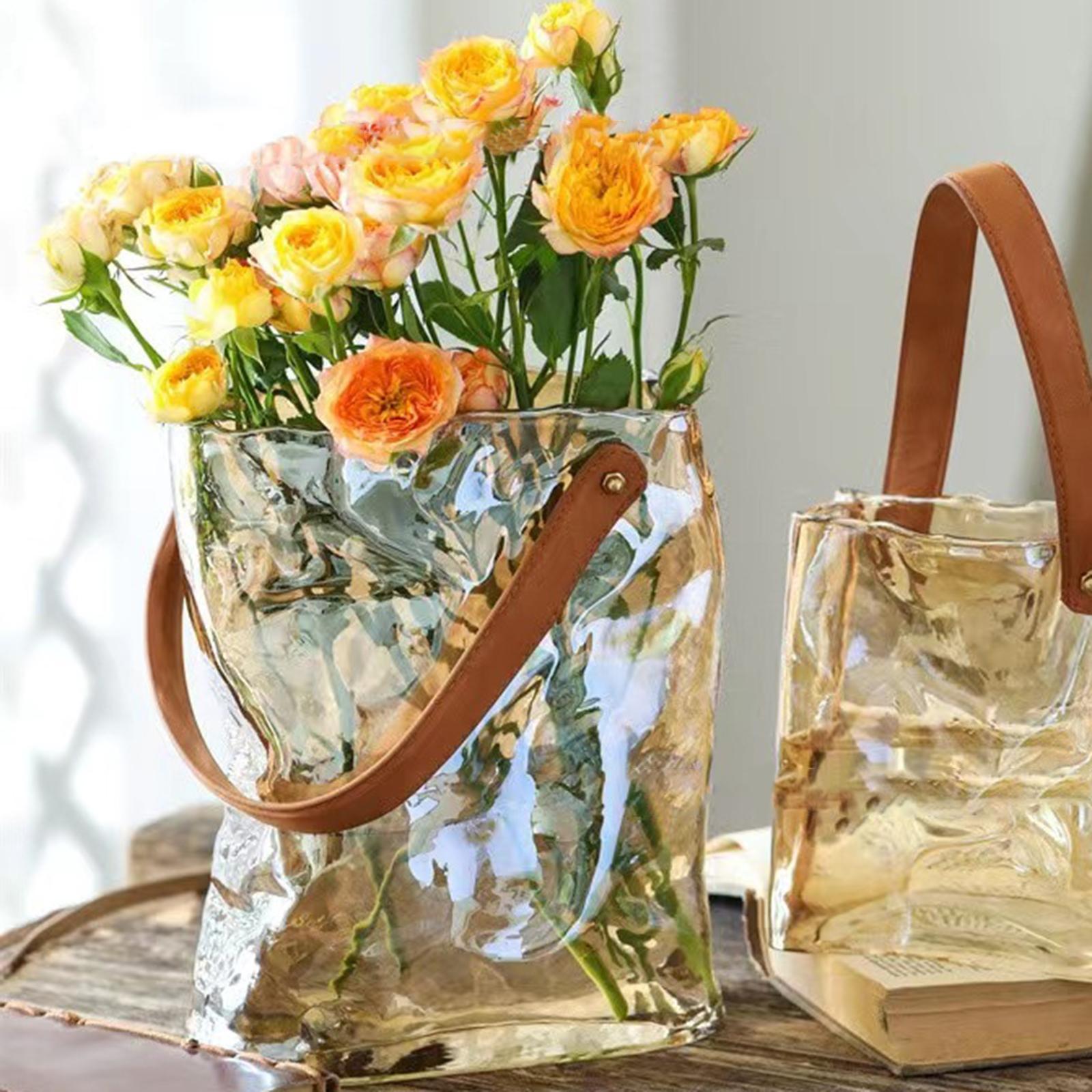 Plant Terrarium Dried Flowers Holder Ornaments Minimalist Glass Flower Vase
