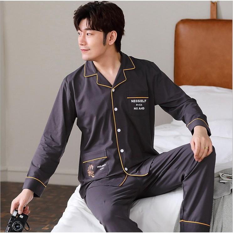 Đồ bộ Pijama-Đồ ngủ nam cao cấp phong cách Hàn Quốc, chất COTTON 100 dày dặn & thoáng khí