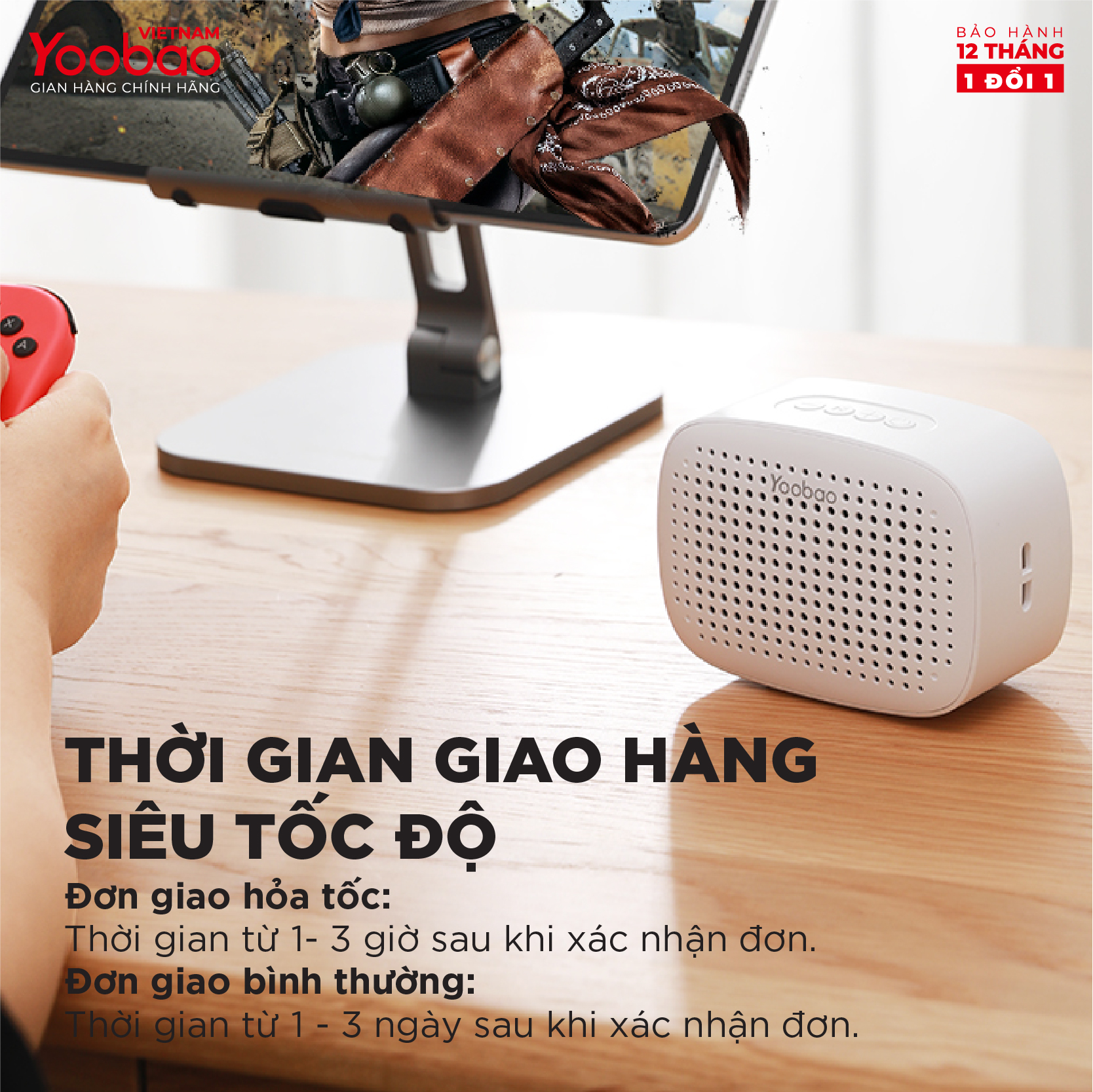 Loa Bluetooth 5.0 Yoobao M2 Hỗ trợ ghép đôi TWS Công suất 3W - Hàng chính hãng