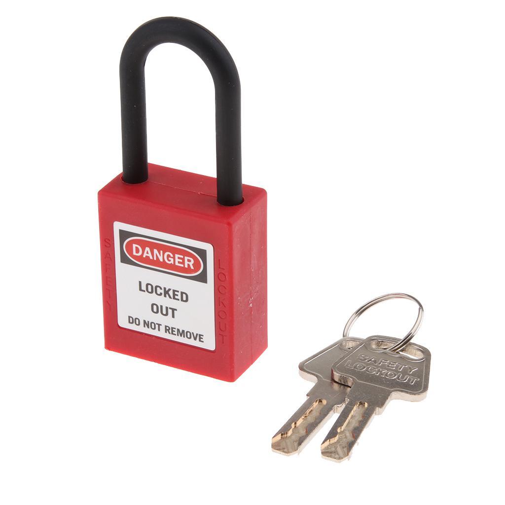 2x Security Lock Padlock with Different PVC Stainless Steel Red