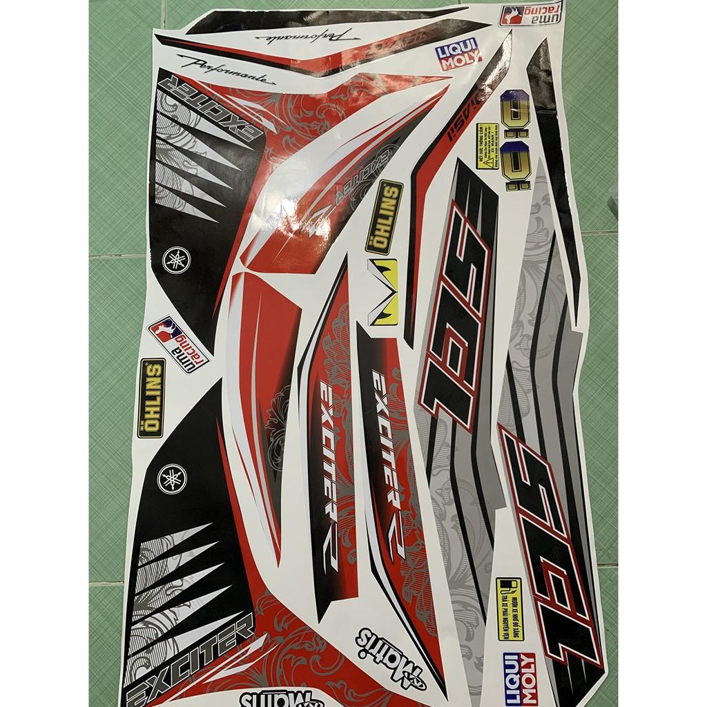 Tem exciter 135 đỏ đen