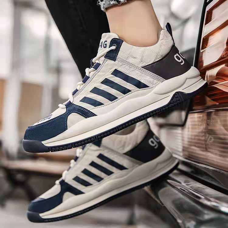 Giày Thể Thao Nam AZARA - Sneaker Màu Xanh Than - Năng Động Cá Tính, Dễ Phối Đồ Cho Nam - G5528