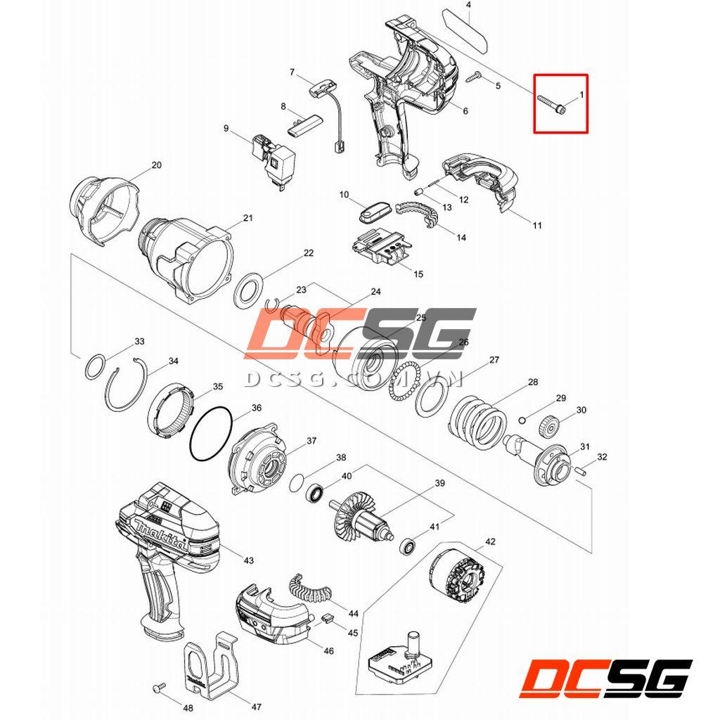 Bu lông M5x35mm cho máy DTW1001/ DTW1002 Makita 251476-6 | DCSG