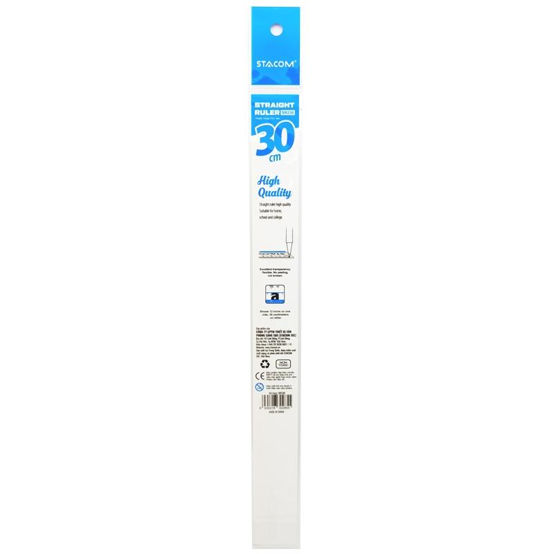 Thước Nhựa Dẻo 30 cm - Stacom SR230 - Màu Hồng