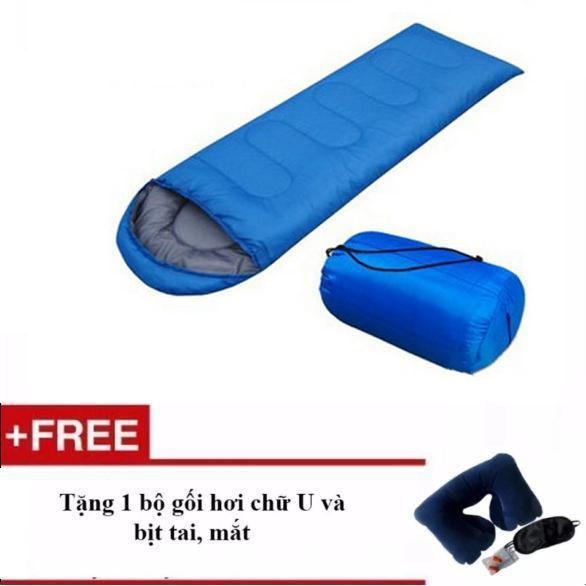Túi Ngủ Văn Phòng Du Lịch Basic model Tặng Kèm 1 Bộ Gối Chữ U + 1 Bịt Mắt + 1 Bịt Tai